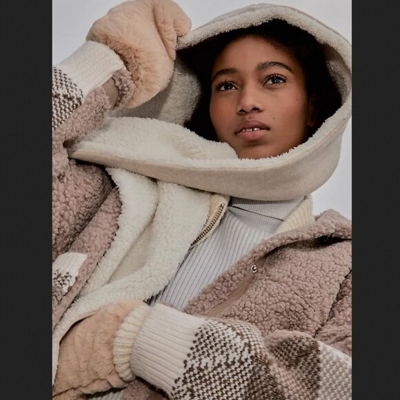 Anthropologie BLANKNYC Cozy Sherpa Jacket Sz L - Picture 2 of 10